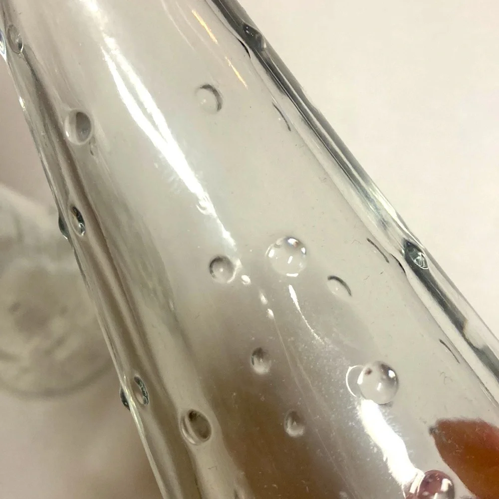 Clear Textured Hobnail Bud Vases by Emma Dafnas for Ikea Set of Two